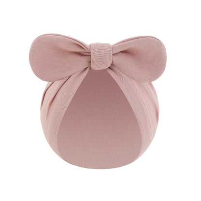 Chapeau de pull noué bandana pour bébé de couleur unie