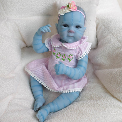 45cm Lifelike Bettie Reborn Avatar Baby Girl In Purple Outfits