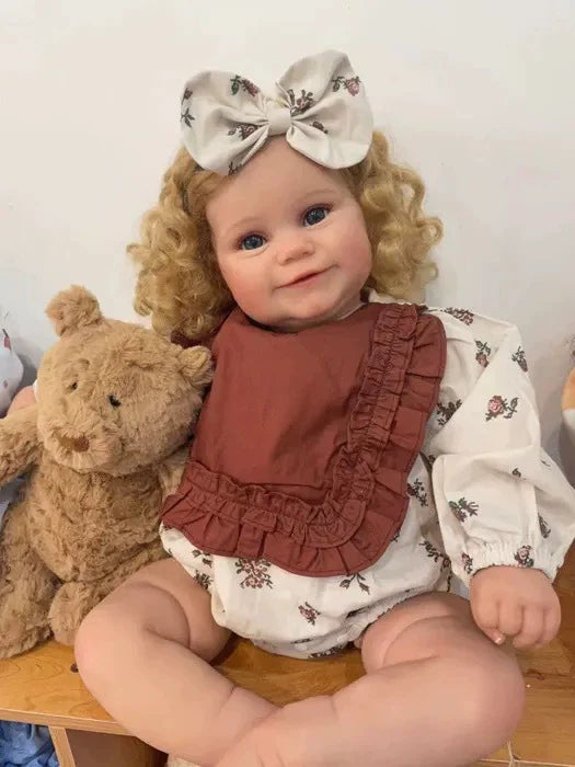 24 inches Lifelike Blonde Hair Smile Reborn Baby Girl-Maddie