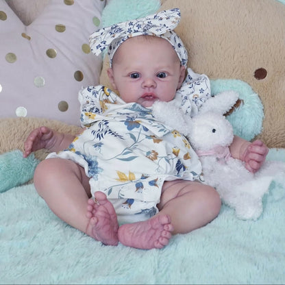 Bébé Reborn Mona Meadow yeux ouverts 48 cm