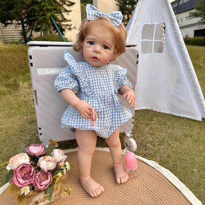 Bébé Reborn blond aux yeux ouverts de 61cm - Sandie
