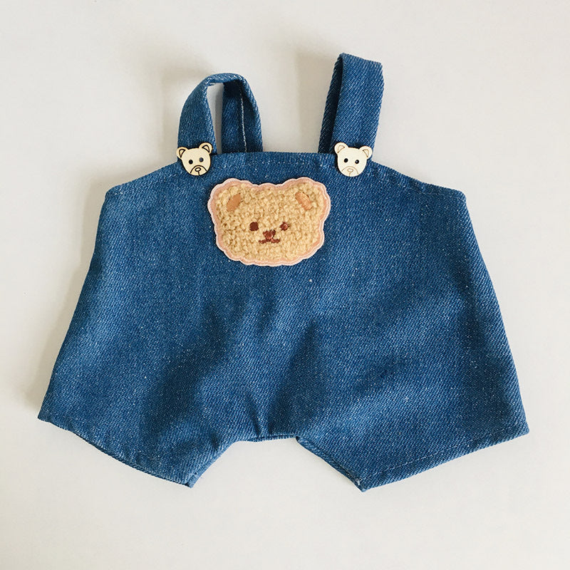 Salopette à boutons ours pour poupées de 30 cm