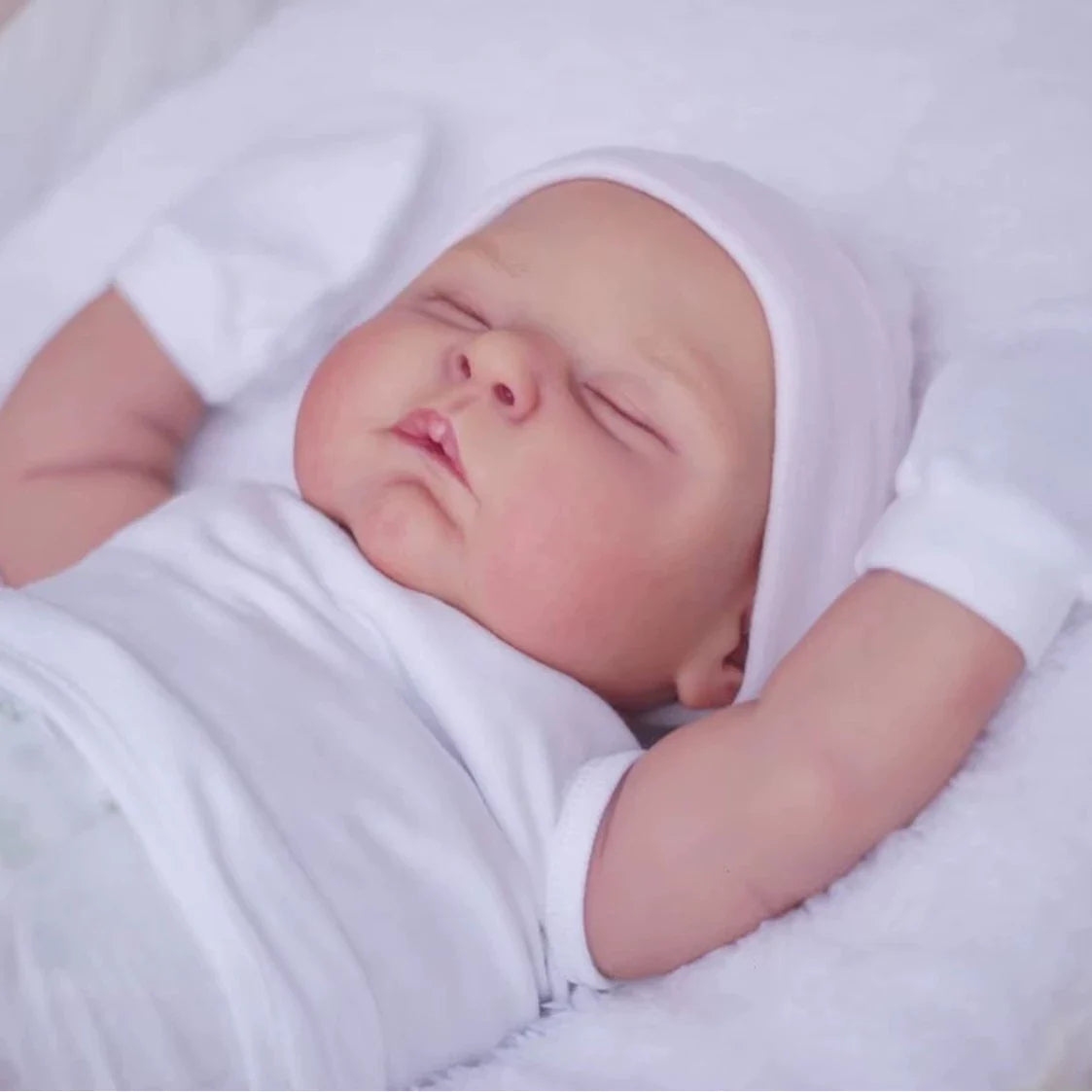 20 Inches Gene Lifelike Soft Body Sleeping Reborn Doll- Peaches