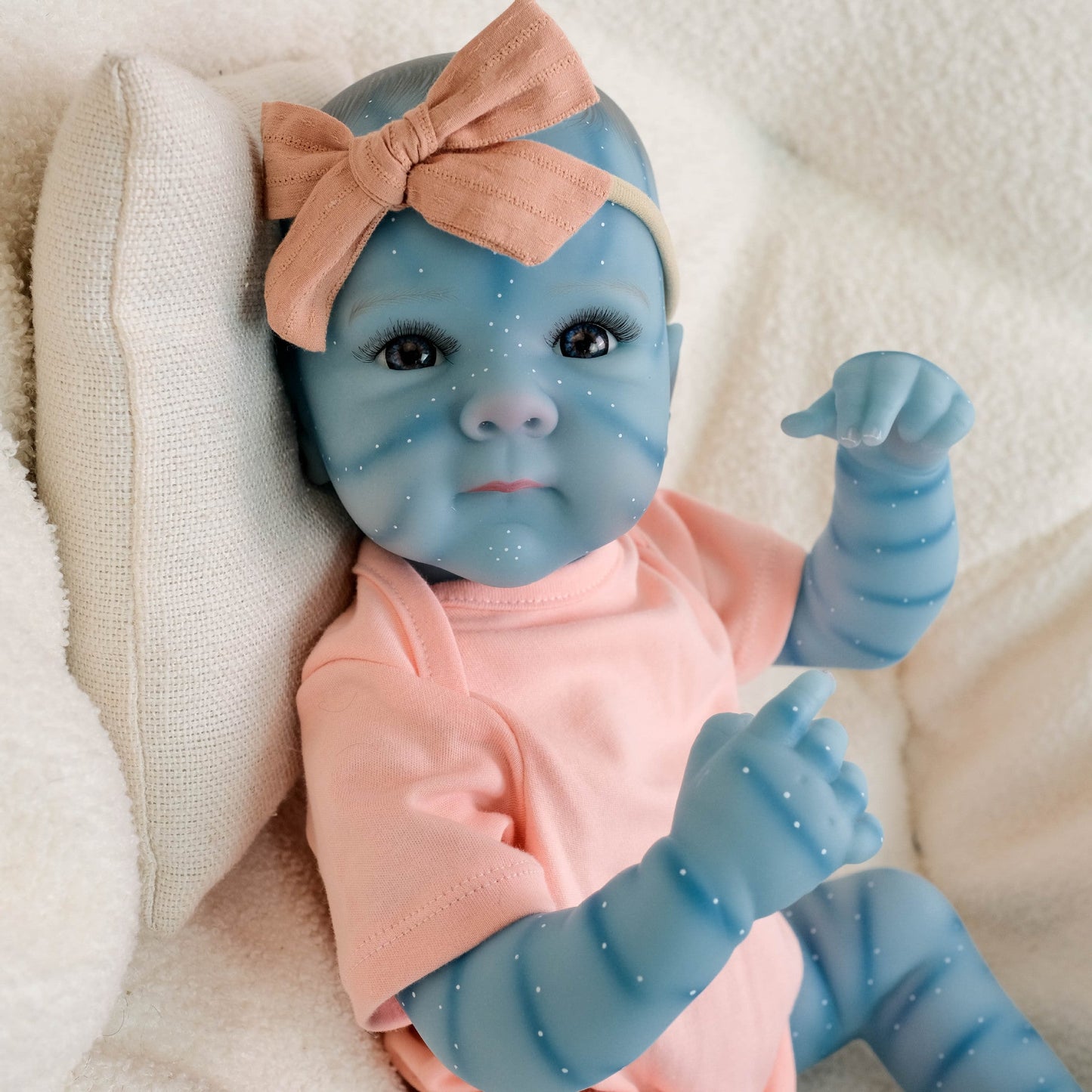18 Inches Open Eyes Bettie reborn Baby Avatar In Pink Outfits