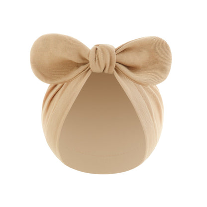 Chapeau de pull noué bandana pour bébé de couleur unie
