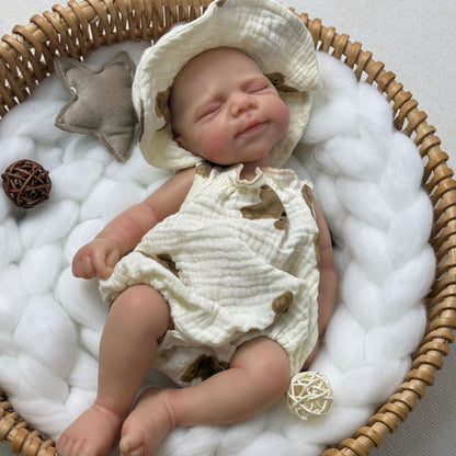 Poupée reborn Pascale en silicone de 30 cm endormie