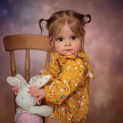 24 Pouces Réaliste Fanny et Cherry Poupées Reborn Yeux Ouverts Filles Jumelles-Maggie