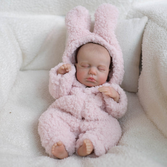 Mini poupée reborn réaliste de 30cm fille endormie - Loulou