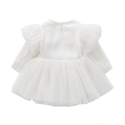 Robe à bretelles à manches longues et bandeau ensemble 2 pièces pour poupées de 56cm (22 pouces)