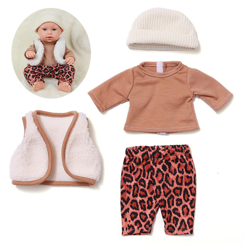 Leopard Clothes 4-Piece Set for 12 Inches/30cm Reborn Dolls