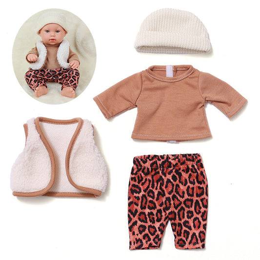 Leopard Clothes 4-Piece Set for 12 Inches/30cm Reborn Dolls