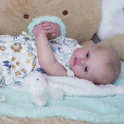 Bébé Reborn Mona Meadow yeux ouverts 48 cm