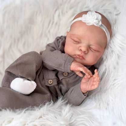 Poupée Reborn Irys corps souple et endormi 50cm