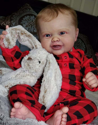 Poupées Reborn aux yeux ouverts de 24 pouces avec combinaison de Noël-kodi