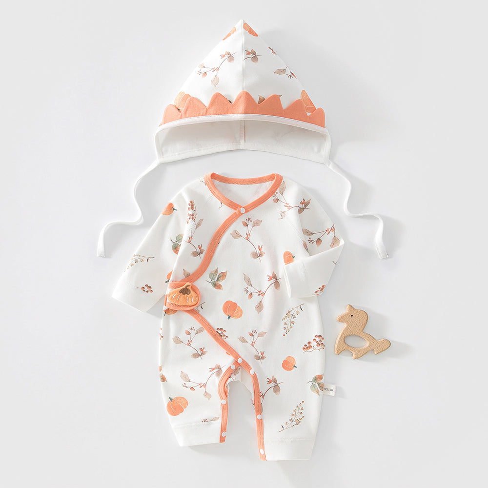 Ensemble 2 pièces comprenant un body imprimé et un chapeau mignons pour poupées reborn de 45 à 55 cm (18 à 22 pouces)