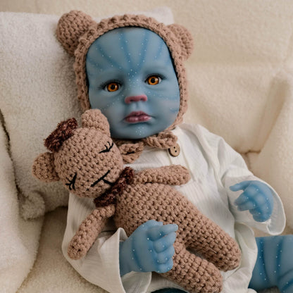 Bébé reborn Loulou avatar de 19 pouces avec les yeux ouverts