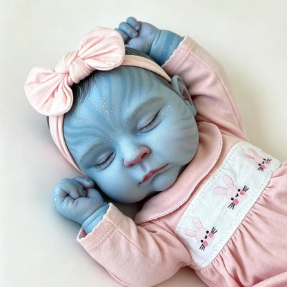 19 Inch Peaches Asleep Reborn Avatar Baby Girl in Pink Outfits