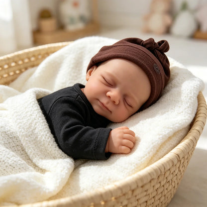 18 Inches Soft Full Silicone Pascale Reborn Baby Girl in Black Jumpsuit