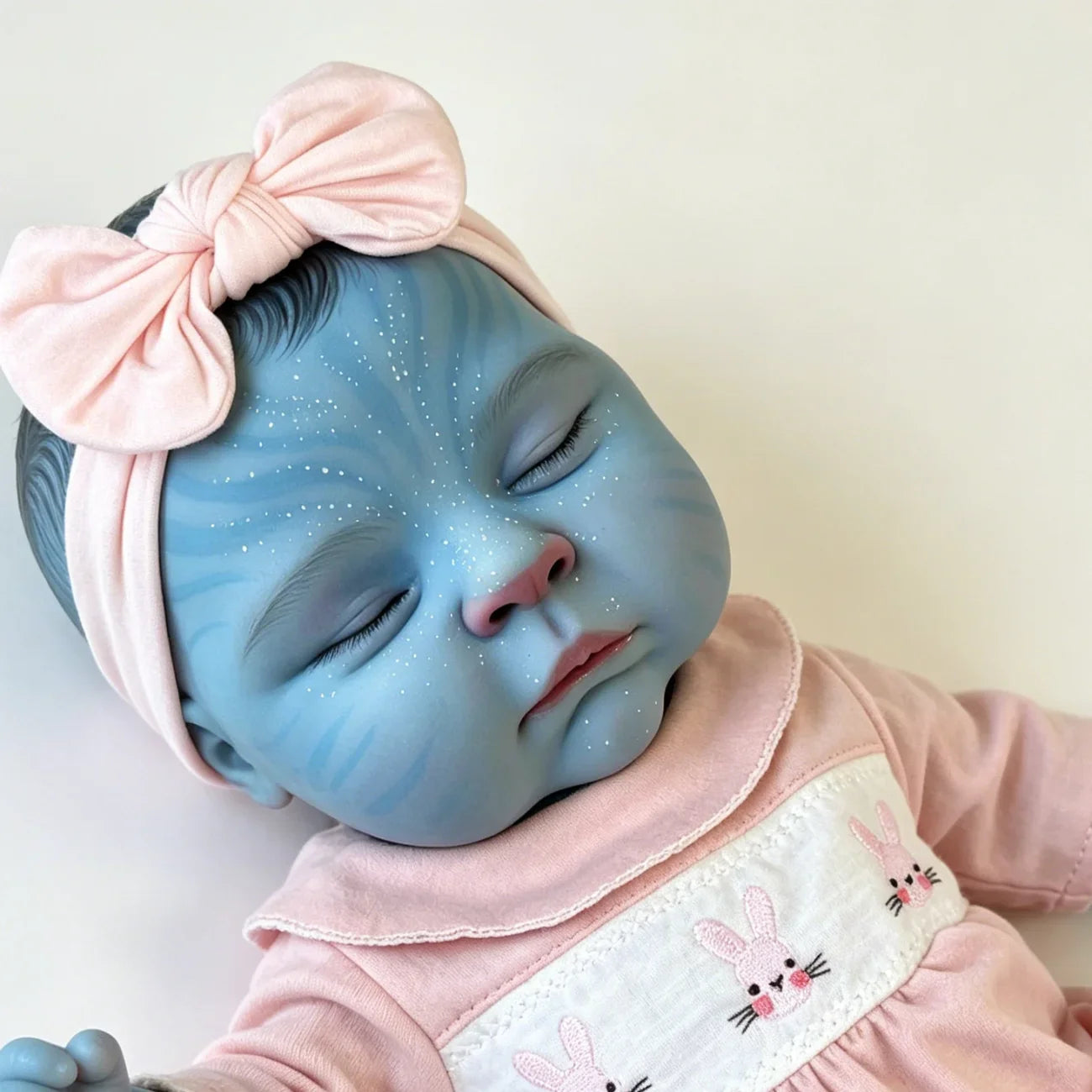 19 Inch Peaches Asleep Reborn Avatar Baby Girl in Pink Outfits