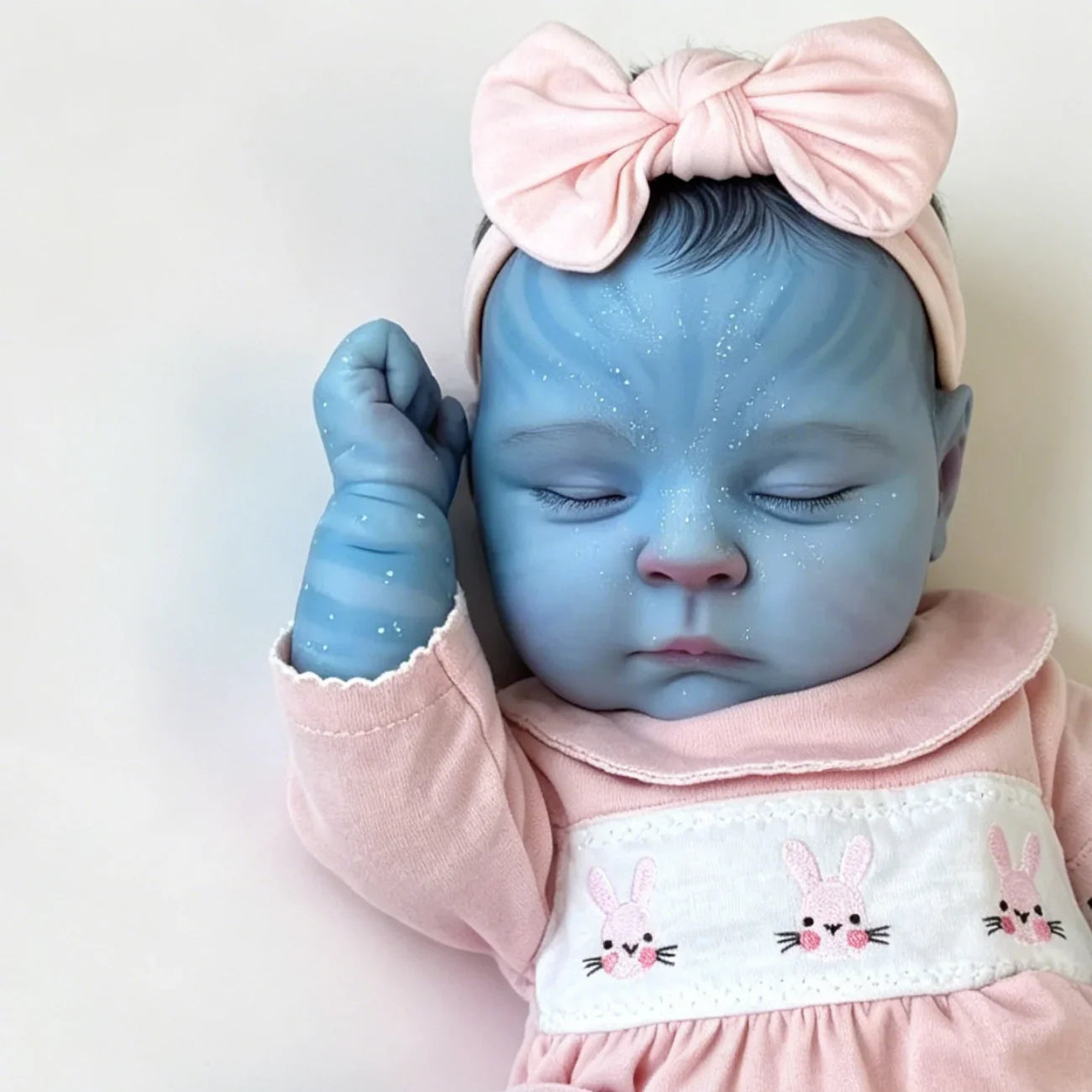 19 Inch Peaches Asleep Reborn Avatar Baby Girl in Pink Outfits