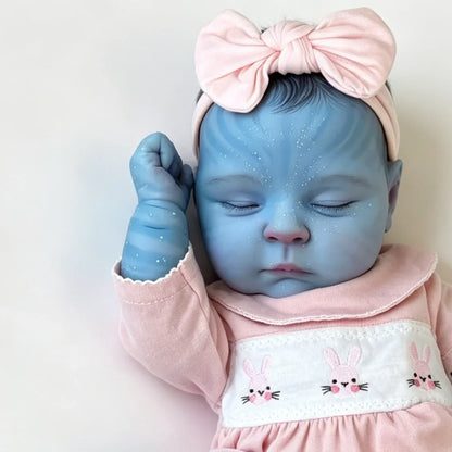 19 Inch Peaches Asleep Reborn Avatar Baby Girl in Pink Outfits