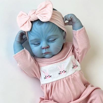 19 Inch Peaches Asleep Reborn Avatar Baby Girl in Pink Outfits