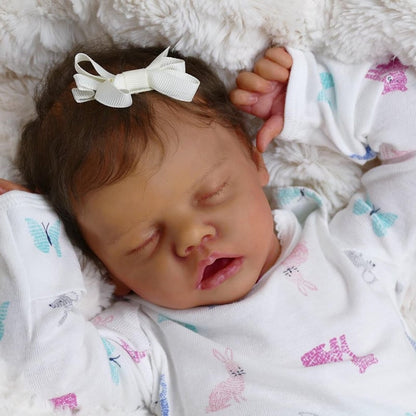 17 pouces Jessie Dormir Bébé Reborn Fille avec cheveux courts