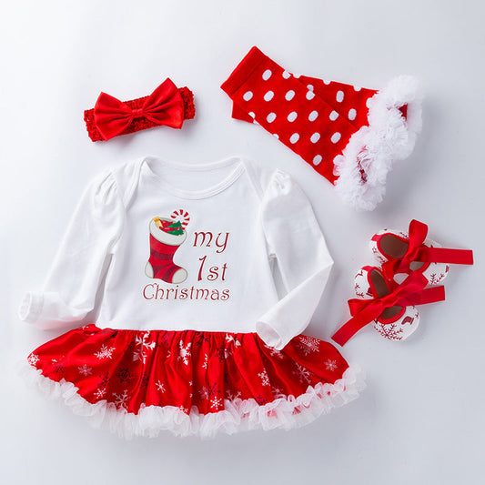 Jolie robe de Noël 4 pièces pour poupées Reborn de 21/22/23 pouces