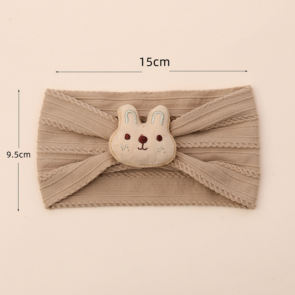 Joli bandeau pour bébé en nylon lapin