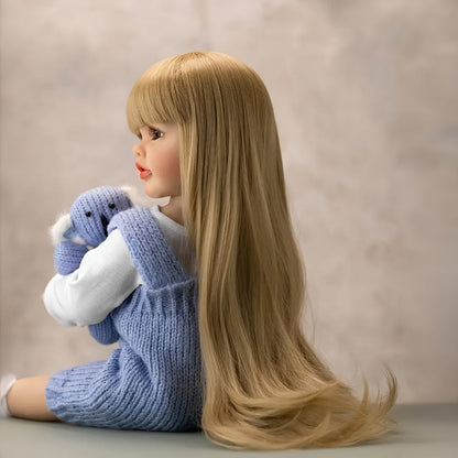 Poupées Reborn Cheryl filles de 22 pouces avec de longs cheveux blonds