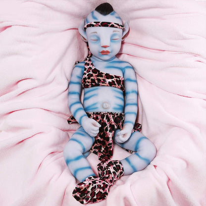 12'' fermer les yeux Reborn Avatar Garçon/Fille Avec Cheveux