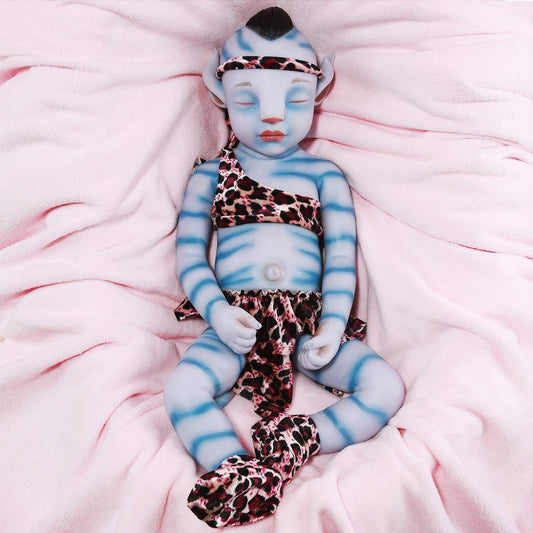 12'' fermer les yeux Reborn Avatar Garçon/Fille Avec Cheveux