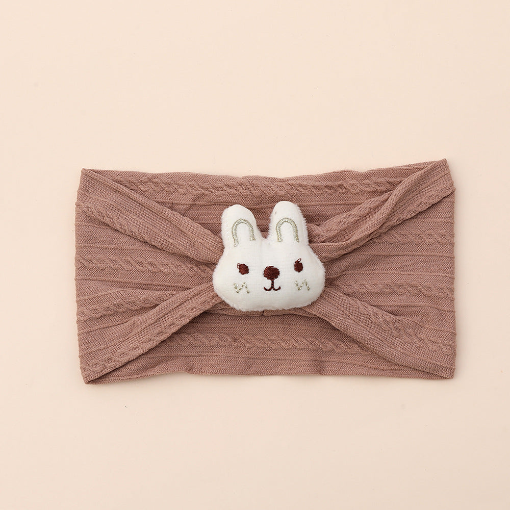 Joli bandeau pour bébé en nylon lapin