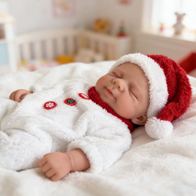 45cm Full Silicone Stretchable Pascale Reborn Girl in Christmas Outfits