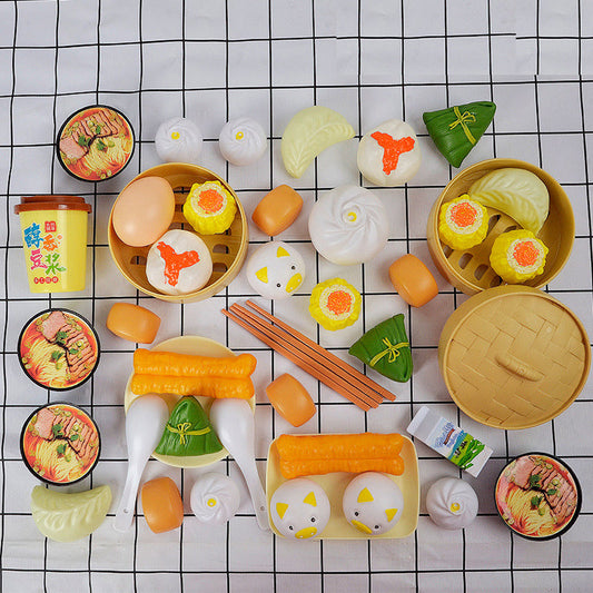 45 PCS Play Kitchen Food Set for Kids