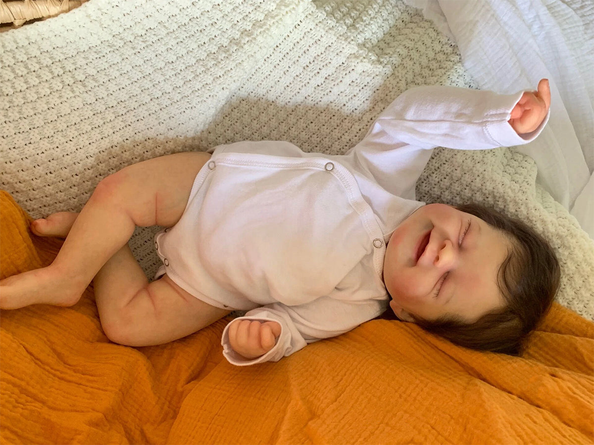 Freda 19 pouces yeux fermés cheveux courts Poupée Reborn-Alisha