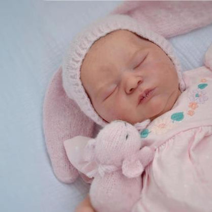 50cm Soft Body Sleeping Laura Reborn Doll In Pink Dress