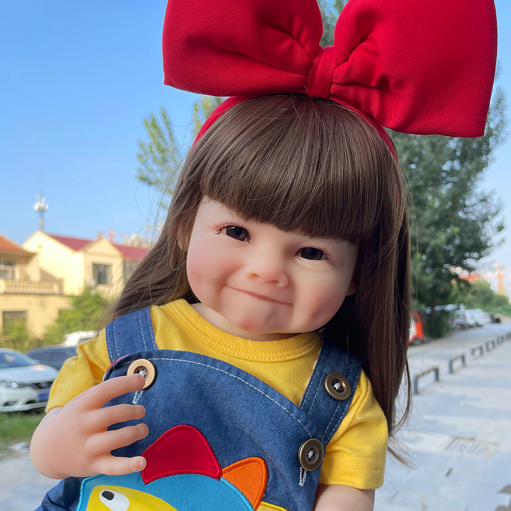 Poupée Reborn Fille de 22 pouces aux cheveux longs - Raya