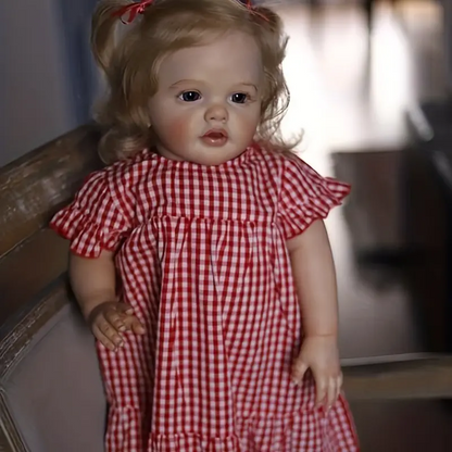 24 Pouces debby Cheveux Bouclés Yeux Ouverts Reborn Bébé Poupées Filles