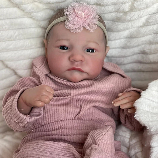 Beryl 18 pouces réalistes yeux ouverts Reborn poupées filles