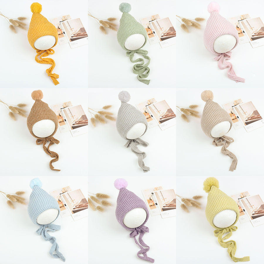 Chapeau Boule en Fourrure de Lapin Multicolore