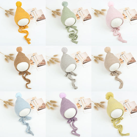 Chapeau Boule en Fourrure de Lapin Multicolore