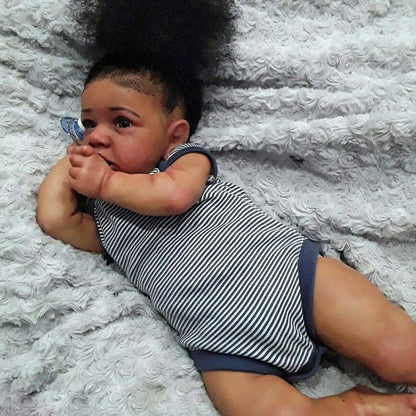 22 pouces Little Diana Reborn Baby Doll Fille afro-américaine - Série Saskia