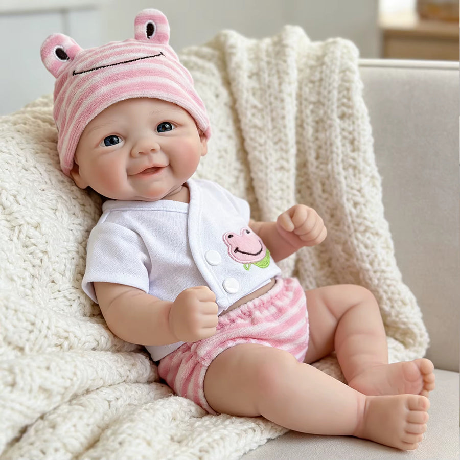 Poupée reborn Vivienne en silicone souple de 30 cm