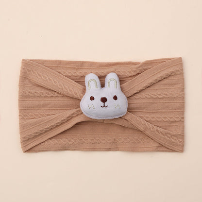 Joli bandeau pour bébé en nylon lapin