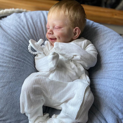 Poupées Reborn aux cheveux blonds et aux yeux fermés de 20 pouces pour garçons - Avril