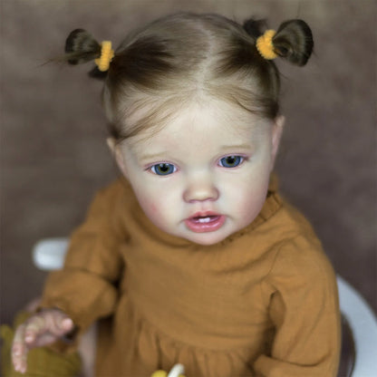 Sharon 24 pouces 60 cm yeux ouverts racine cheveux renaître enfant en bas âge-Lottie