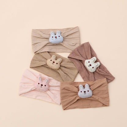 Joli bandeau pour bébé en nylon lapin