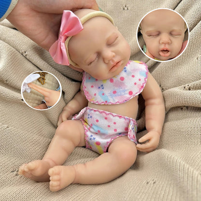 30cm Full Silicone Loulou Reborn Baby Girl In Pink Outfits