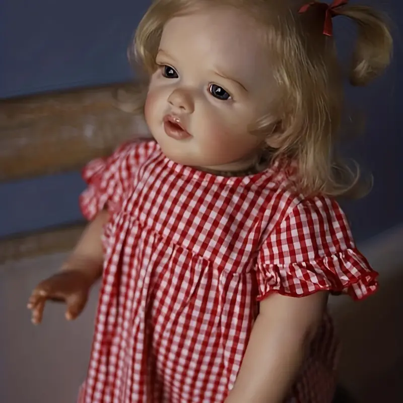 24 Pouces debby Cheveux Bouclés Yeux Ouverts Reborn Bébé Poupées Filles